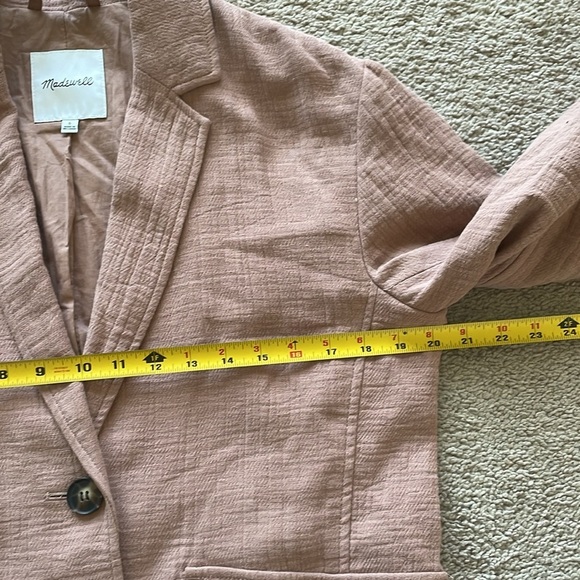 Madewell Larsen Blazer Cotton-Linen Relaxed Jacket W’s S Faded Earth Boho - Picture 9 of 16